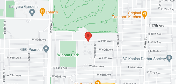 map of 252 W 59TH AVENUE